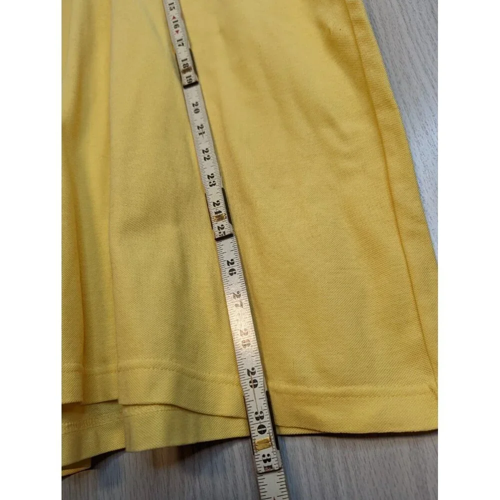 Masters Collection Yellow Solid Short Sleeve Polo Golf Shirt Men's Size Large - Picture 6 of 6